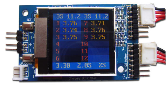 6S 12S LiPO Batteriezellen Spannungsmonitor Überwachungssystem
