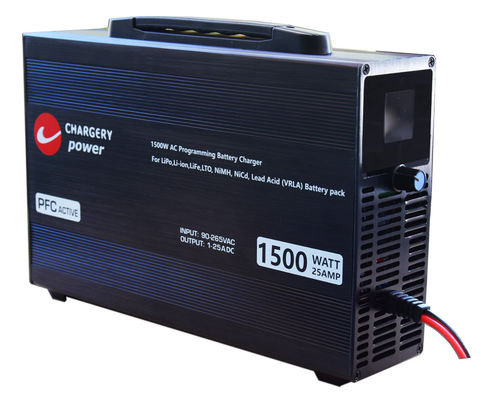 100V 1500W Verstellbarer Spannungsstrom Batterielader C10325 4S bis 24S LiPo, NMC, LiFe, LiTo, Pb, 25A