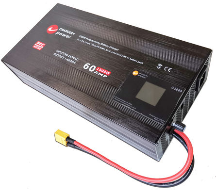 30V 1500W verstellbarer Spannungsstrom Akkuladeadapter 1S 4S 8S 60A
