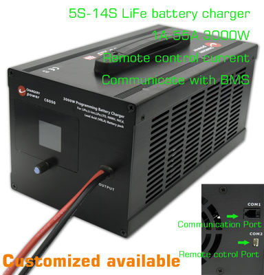 14S LFP Lithium Lifepo4 AC-to-DC-Ladegerät Energiespeichersystem 51.1V 3000W